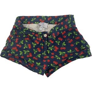 Carolina Zapf New York Navy with Red Cherry Print Shorts Girls 5Y